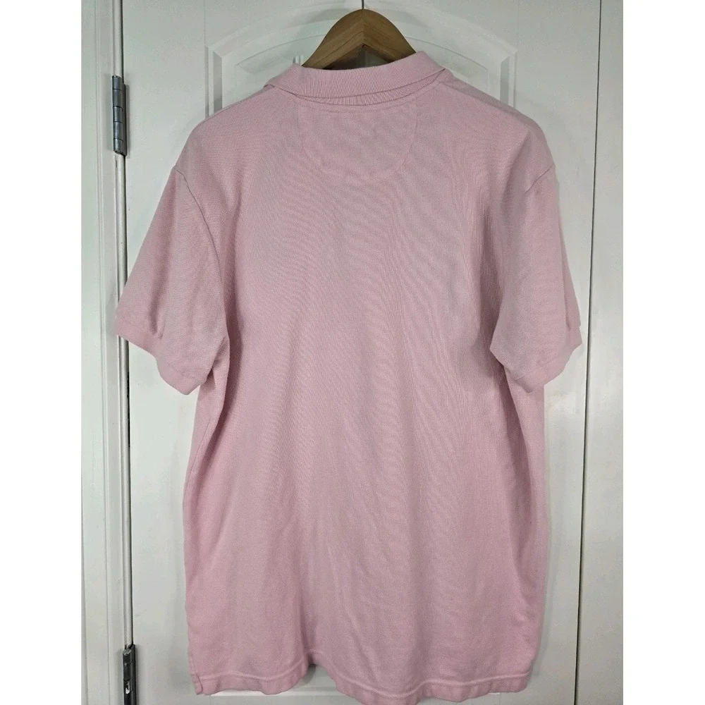 Chaps Mens Pink Short Sleeve Cotton Pique Polo Shirt Large RN41381 - Picture 2 of 5